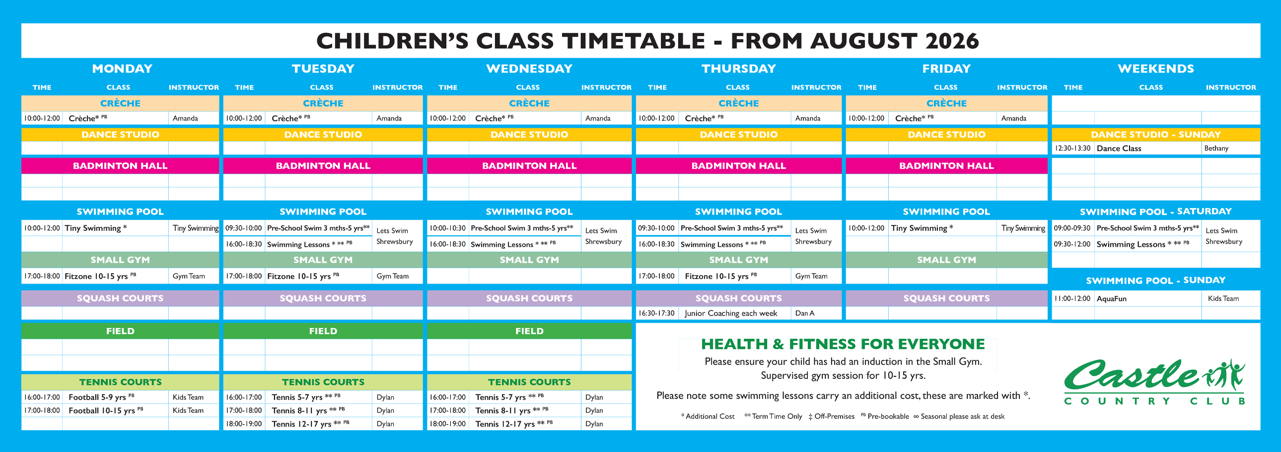 CCC Timetable Kids AUG 2026 CCC Timetable Kids AUG 2026